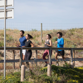 Group of people jogging